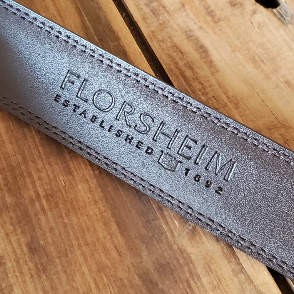 Florsheim Men's Dark Brown Leather Dress Belt Size 42